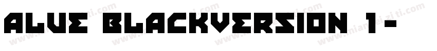 alue BlackVersion 1字体转换
